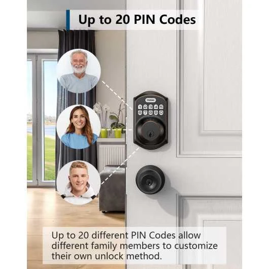 TEEHO TE001 Keyless Entry Door Lock With Keypad - Smart Deadbolt For Easy, Secure Access With Auto-Lock And Weatherproofing 16 TEEHO TE001 Keyless Entry Door Lock With Keypad - Smart Deadbolt For Easy, Secure Access With Auto-Lock And Weatherproofing - Image 16