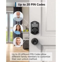 TEEHO TE001 Keyless Entry Door Lock With Keypad - Smart Deadbolt For Easy, Secure Access With Auto-Lock And Weatherproofing 28 TEEHO TE001 Keyless Entry Door Lock With Keypad - Smart Deadbolt For Easy, Secure Access With Auto-Lock And Weatherproofing -Electronics Store teeho te001 keyless entry door lock with keypad smart deadbolt lock for front door with 2 keys auto lock easy installation 8