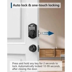 TEEHO TE001 Keyless Entry Door Lock With Keypad - Smart Deadbolt For Easy, Secure Access With Auto-Lock And Weatherproofing 29 TEEHO TE001 Keyless Entry Door Lock With Keypad - Smart Deadbolt For Easy, Secure Access With Auto-Lock And Weatherproofing -Electronics Store teeho te001 keyless entry door lock with keypad smart deadbolt lock for front door with 2 keys auto lock easy installation 9