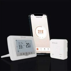 Stylish Touchscreen Smart Thermostat - Easy HVAC Control -Electronics Store tellur wifi thermostat the kit to control your thermostat 1 7