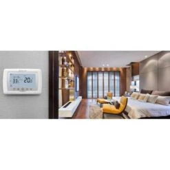 Stylish Touchscreen Smart Thermostat - Easy HVAC Control -Electronics Store tellur wifi thermostat the kit to control your thermostat 1 8