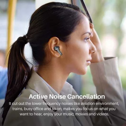 TOZO Active Noise Cancelling Headphones - Waterproof Bluetooth Earbuds With Smart Touch Control 2 TOZO Active Noise Cancelling Headphones - Waterproof Bluetooth Earbuds With Smart Touch Control - Image 2