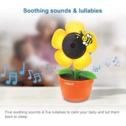 VTech RM9751 Yellow Daisy Smart Wi-Fi Baby Camera - 1080p HD, Night Vision, Two-way Intercom, Lullabies & More -Electronics Store vtech rm9751 yellow daisy smart wi fi baby camera 1080p hd night vision two way intercom lullabies more 5