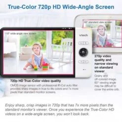 VTech VM919HD Video Baby Monitor: Clear HD Viewing With Wide-Angle Lens -Electronics Store vtech vm919hd the video monitor with hd screen 9