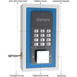 WeHere Bluetooth Electronic Lockbox: Secure Combination Lock With Bluetooth Connectivity For Contractors And Homeowners 17 WeHere Bluetooth Electronic Lockbox: Secure Combination Lock With Bluetooth Connectivity For Contractors And Homeowners -Electronics Store wehere key lock box use bluetooth one time password fixed code unlock electronic lock box for house key wall mount hide a key 3