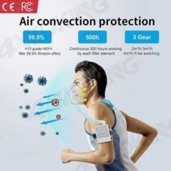 4WDKING Portable Air Purifier: Breathe Clean Anywhere, Anytime -Electronics Store wellness 4wdking a mask to breathe easily 4wdking is an adjustable air purifier so that you can breathe fresh air even during yo 2