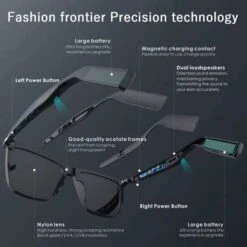 WGP Smart Audio Sunglasses: Bluetooth Connectivity & Open-Ear Design -Electronics Store wgp the smart audio sunglasses 1 2