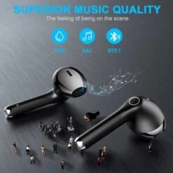 Yobola True Wireless Earbuds - Bluetooth, Waterproof, 40H Playtime, Built-in Microphone -Electronics Store wireless earbuds yobola bluetoth earbuds ipx5 waterproof wireless earphones 9