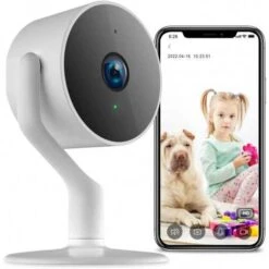 Eco4life 1080P Indoor Wi-Fi Security Camera With Motion Detection And Night Vision
