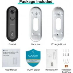 WUUK Wireless 2K Video Doorbell - Motion Detection, Local Storage, No Subscription, Alexa Compatible -Electronics Store wuuk wireless doorbell camera 2k absolutely no monthly fee video doorbell w human motion detection 32gb storage homebase 4