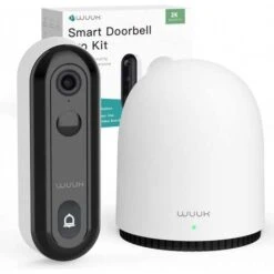 WUUK Wireless 2K Video Doorbell - Motion Detection, Local Storage, No Subscription, Alexa Compatible -Electronics Store wuuk wireless doorbell camera 2k absolutely no monthly fee video doorbell w human motion detection 32gb storage homebase 9