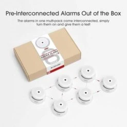 X-Sense Wireless Interlinked Smoke Alarm: Enhanced Home Safety System -Electronics Store x sense xs01 wr 6 set the smoke detector set 1 3