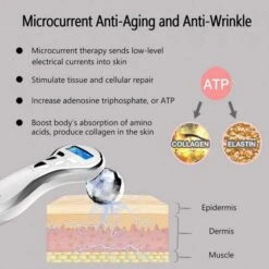 Yeamon 4D Facial Massage Roller: Rejuvenate & Tone With Microcurrent Technology -Electronics Store yeamon the massage roller 4