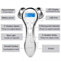 Yeamon 4D Facial Massage Roller: Rejuvenate & Tone With Microcurrent Technology -Electronics Store yeamon the massage roller 5