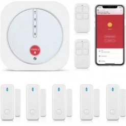 YISEELE 9-Piece Home Security System - WiFi & App Control, Alexa Compatible