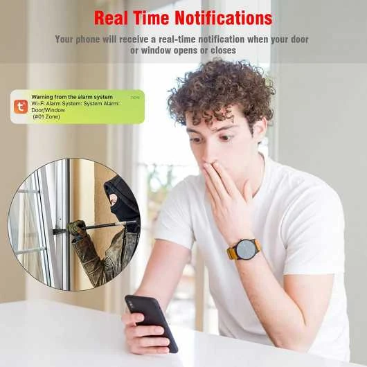 YISEELE 9-Piece Home Security System - WiFi & App Control, Alexa Compatible 4 YISEELE 9-Piece Home Security System - WiFi & App Control, Alexa Compatible - Image 4