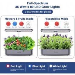 Yoocaa Hydroponics Growing System: Indoor Garden With Adjustable LED Grow Light -Electronics Store yoocaa 12 hydroponics growing system indoor herb garden with led light up to 194 height adjustable indoor gardening system 2