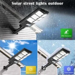 ZJOJO Waterproof Solar Street Lights With Motion Sensor And Remote, 10000 Lumens, 2-Pack -Electronics Store zjojo waterproof solar street lights with motion sensor and remote 10000 lumens 2 pack 3