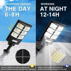 ZJOJO Waterproof Solar Street Lights With Motion Sensor And Remote, 10000 Lumens, 2-Pack -Electronics Store zjojo waterproof solar street lights with motion sensor and remote 10000 lumens 2 pack 4